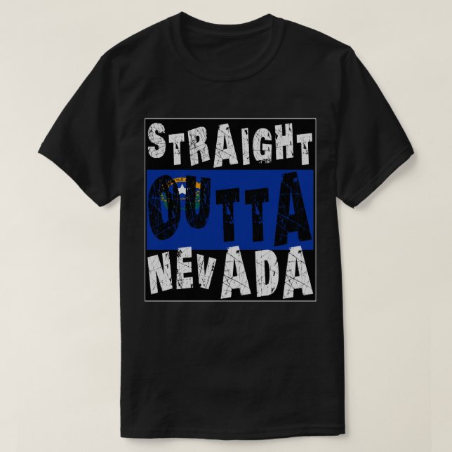 CUSTOM Straight Outta Nevada Meme Tee (Design Front)