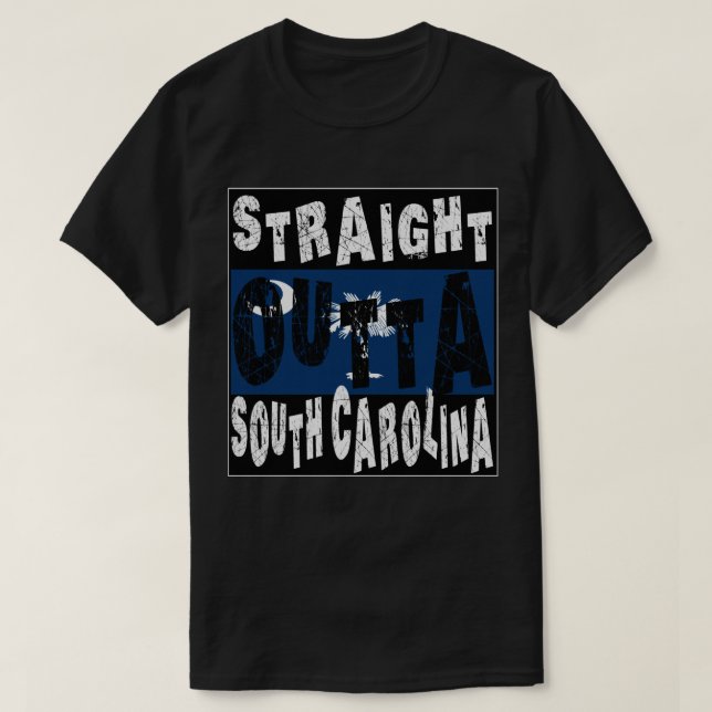CUSTOM Straight Outta South Carolina Meme Tee (Design Front)