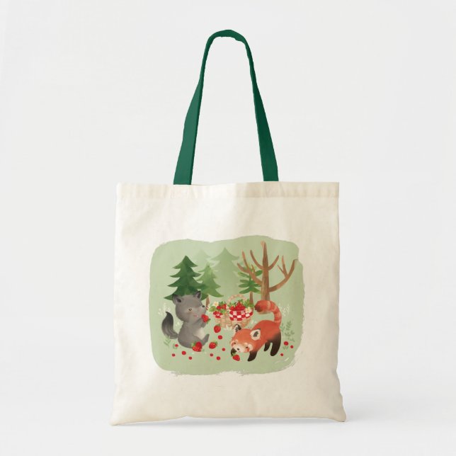 [Custom] Strawberries in the Woods Tote Bag (Front)