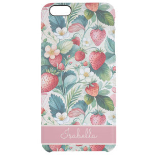 Custom Strawberries Wild Vibrant Clear iPhone 6 Plus Case