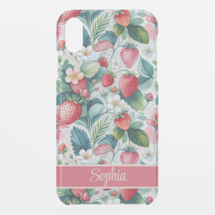 Custom Strawberries Wild Vibrant iPhone XR Case