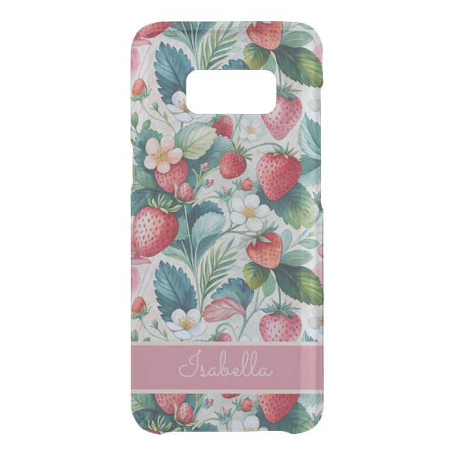 Custom Strawberries Wild Vibrant Uncommon Samsung Galaxy Case (Back)