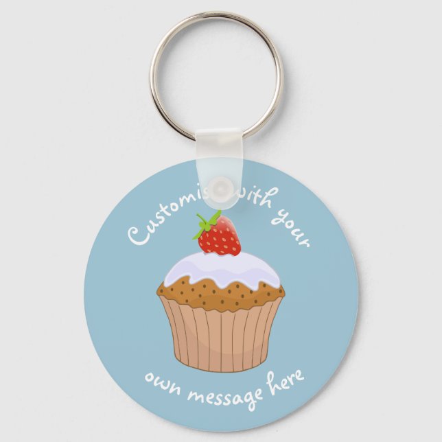 Custom Strawberry Bun Keychain (Front)