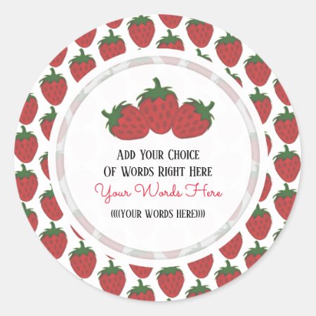 Custom Strawberry Classic Round Sticker