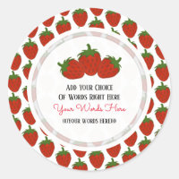 Custom Strawberry Classic Round Sticker