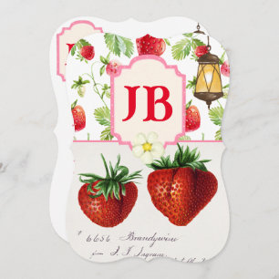 Custom Strawberry Flat Card