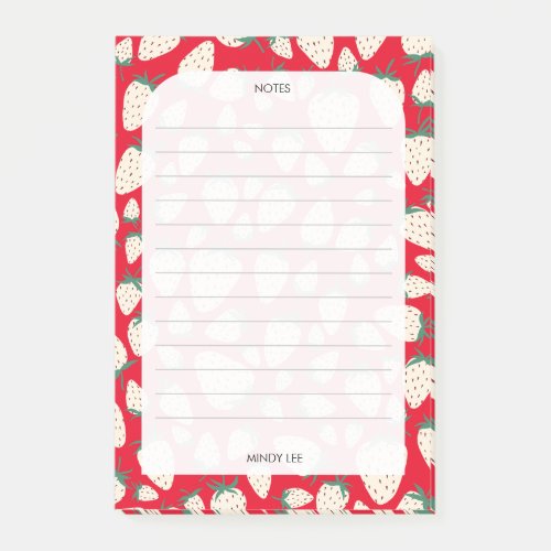 CUSTOM Strawberry Red Grocery Shopping To_Do List Post_it Notes