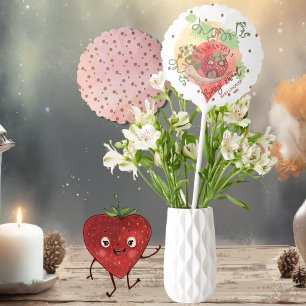 Custom Strawberry Snail "Berry Sweet" Baby Shower Balloon