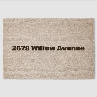 Custom Street Address Coir Mat