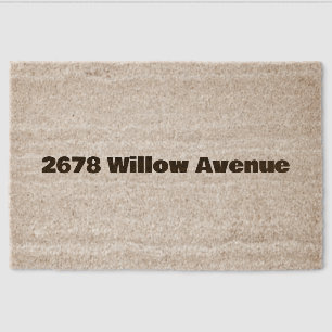 Custom Street Address Coir Mat