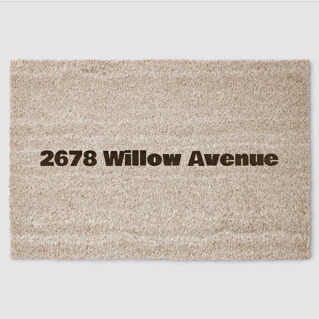Custom Street Address Coir Mat (Front)
