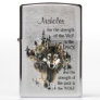 Custom Strength of the Wolf Pack Family Quote Zippo Lighter