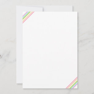 Custom Stripe Rainbow Colors Elegant Modern Blank Note Card