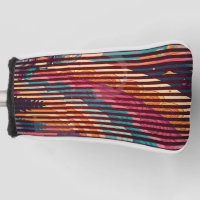Custom Striped Art Putter Golf Head Cover