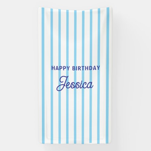 Custom Striped Baby Birthday First Birthday Decor Banner