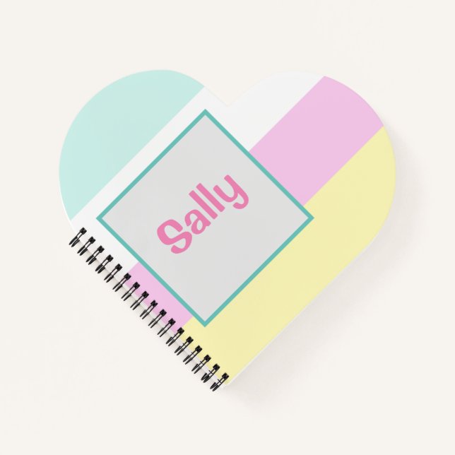 Custom Striped Back To School Notebook (Front)