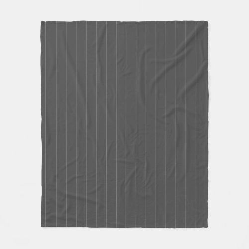 Custom Striped Dark Grey Modern Elegant Template Fleece Blanket