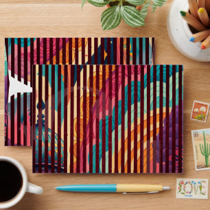 Custom Striped Fantasy A7 Envelope