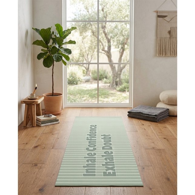 Custom Striped Motivational  Yoga Mat (Creator Uploaded)