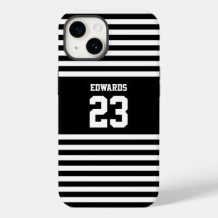 Custom Striped Sports Numbered With Name Case-Mate iPhone 14 Case