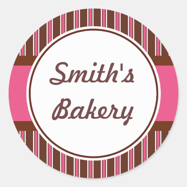 Custom Striped Vintage Sticker (Front)