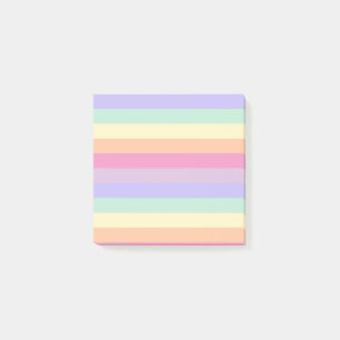 Custom Striped Yellow Orange Blue Green Purple Post-it Notes