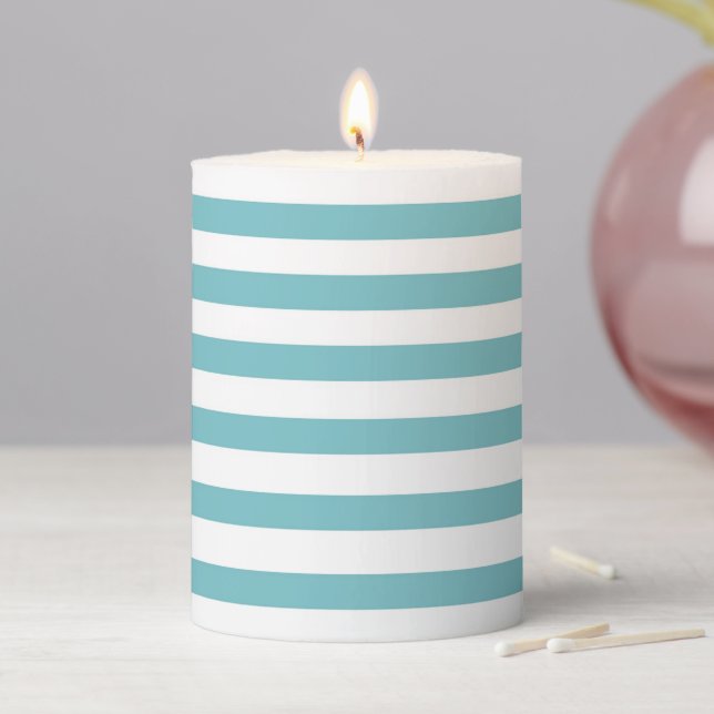 Custom Stripes Pillar Candle (In Situ)