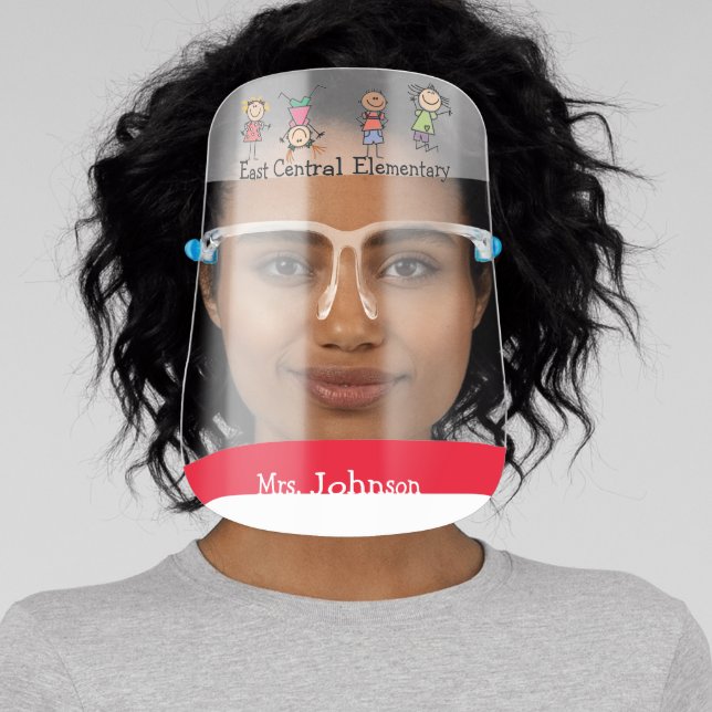 Custom Student and School Teacher Face Shield (Insitu)