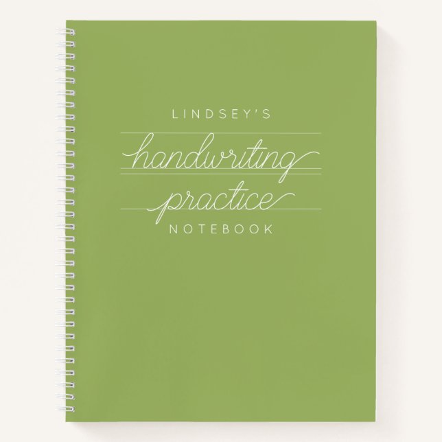 Custom Student Handwriting Practice Notebook (Front)