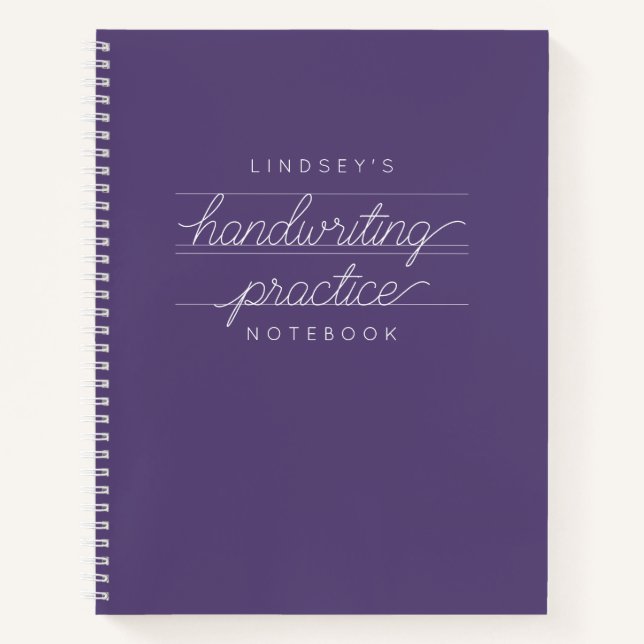 Custom Student Handwriting Practice Notebook (Front)