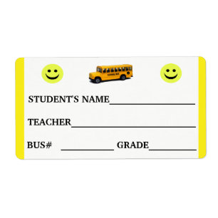 Custom Student ID and Bus Number Sticker