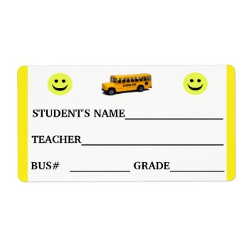 Custom Student Id And Bus Number Sticker by Mousefx at Zazzle