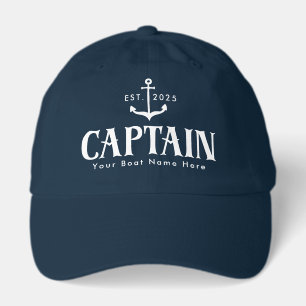 Custom Stylish Boat Name Captain Hat