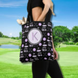 CUSTOM STYLISH LADY GOLFER MONOGRAM TOTE BAG<br><div class="desc">Fun Stylish Golf Design and Custom Monogram Tote to help continue your game off the course -- or bring it with you to the game. Personalized with a monogram / initial -- great for yourself or as a gift. Any design questions, just send a chat and we'll be delighted to...</div>