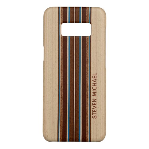 Custom Stylish Modern Trendy Wood Grain Pattern Case_Mate Samsung Galaxy S8 Case