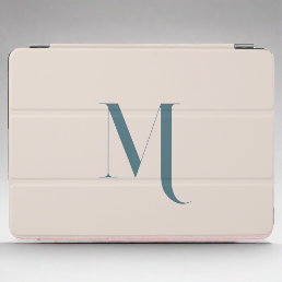 Custom Stylish Monogram Script Typography Pink  iPad Air Cover