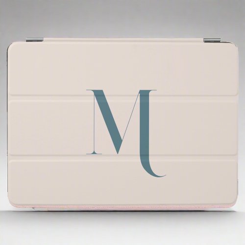 Custom Stylish Monogram Script Typography Pink  iPad Air Cover