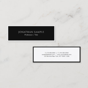 Custom Stylish Professional Modern Sleek Template Mini Business Card