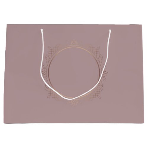 Custom Stylish Rose Gold Blank Template Elegant Large Gift Bag