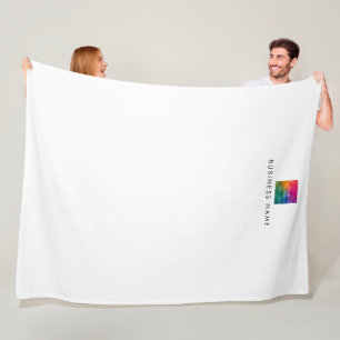 Custom Stylish Simple Your Hotel Logo Here Trendy Fleece Blanket