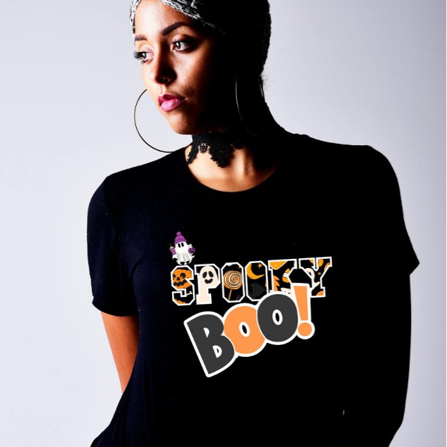 Custom Stylish Spooky Boo Halloween  Tri-Blend Shirt (Creator Uploaded)