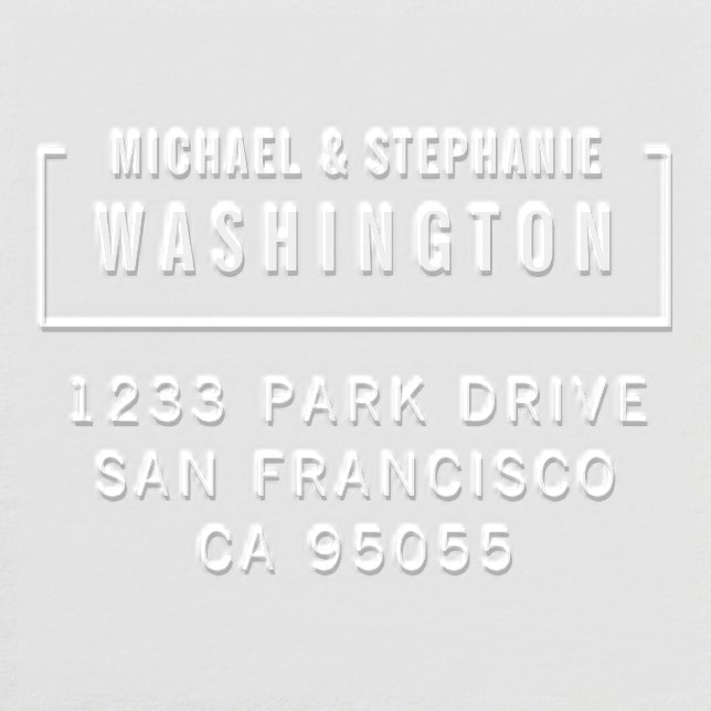 Custom Stylish Typography Return Address Embosser (Design)