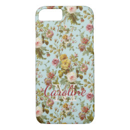 Custom Stylish Vintage Pink Roses Flower Pattern iPhone 8/7 Case