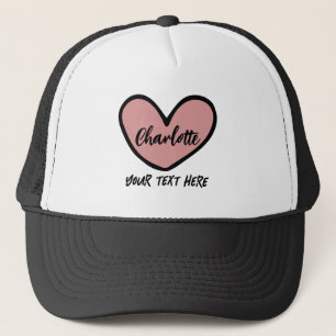 Custom Stylist Cute Sweet Heart Pattern Template  Trucker Hat