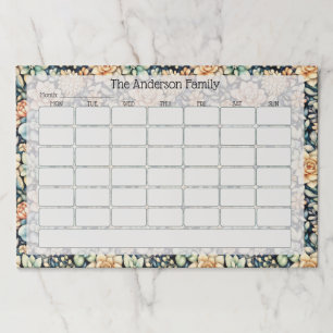 Custom Succulent Floral Family Planner Notepad Paper Pad