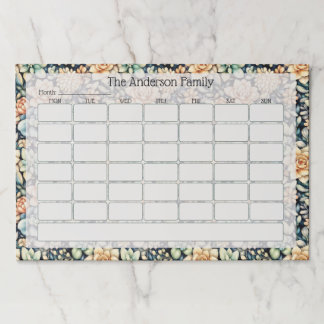 Custom Succulent Floral Family Planner Notepad Paper Pad