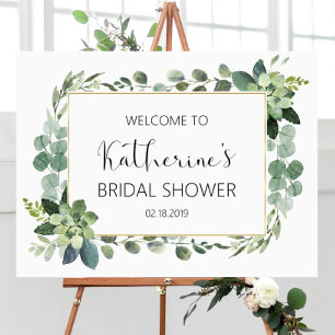 Custom Succulent Greenery Welcome Sign Bridal Show