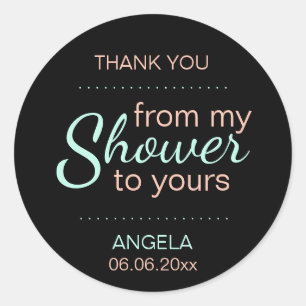 Custom Sugar Scrub Bridal Shower Favor Mason Jar Classic Round Sticker
