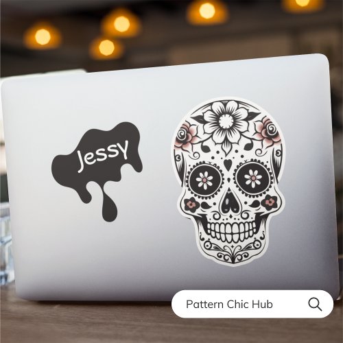 Custom Sugar Skull Cute Trendy Pattern Best Gift HP Laptop Skin