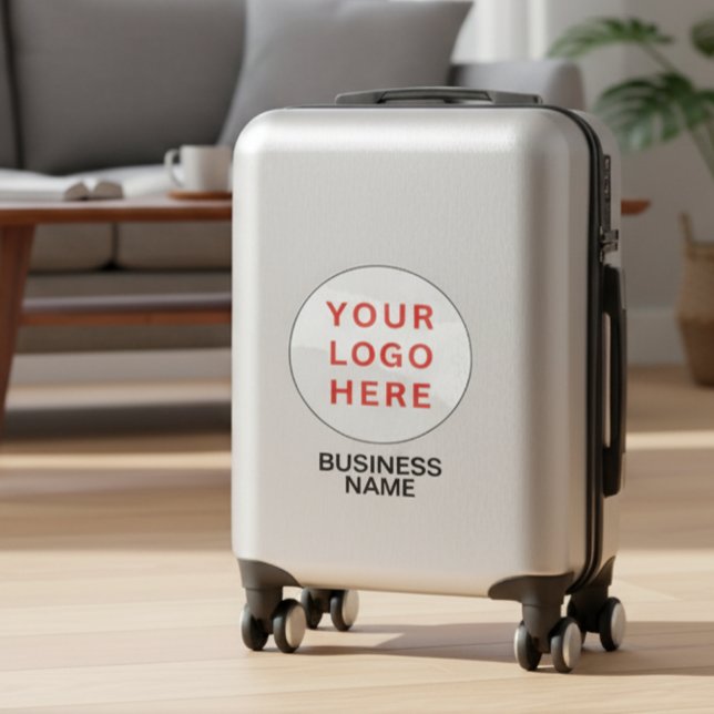Custom Suitcase Logo & Business Name | Transparent Sticker (Custom Suitcase Logo & Business Name)